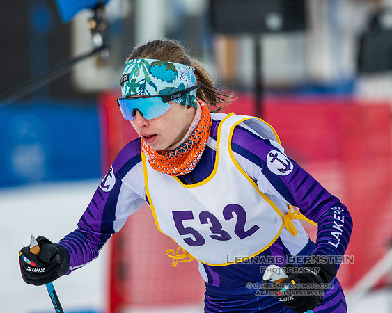 MSHSL State Section 2 Nordic Ski Championships, Theodore Wirth Park, Minneapolis, MN. 7 February  2022.