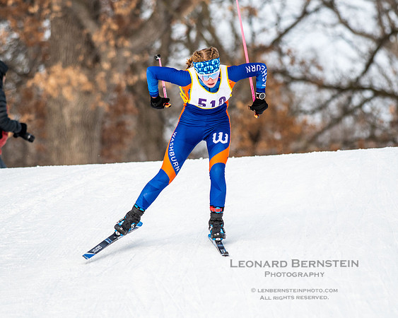 MSHSL State Section 2 Nordic Ski Championships, Theodore Wirth Park, Minneapolis, MN. 7 February  2022.