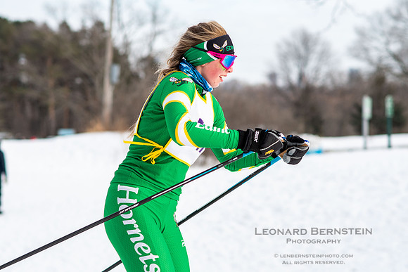 MSHSL State Section 2 Nordic Ski Championships, Theodore Wirth Park, Minneapolis, MN. 7 February  2022.