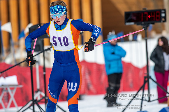 MSHSL State Section 2 Nordic Ski Championships, Theodore Wirth Park, Minneapolis, MN. 7 February  2022.