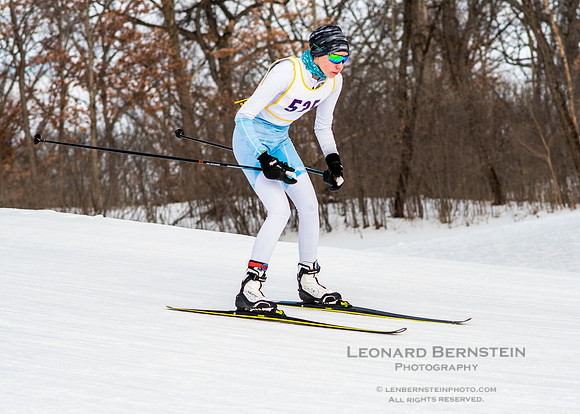 MSHSL State Section 2 Nordic Ski Championships, Theodore Wirth Park, Minneapolis, MN. 7 February  2022.