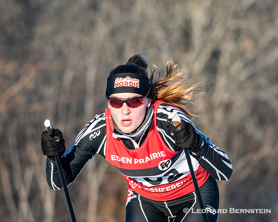 MSHSL Lake Conference Nordic Ski (Varsity, JV) meet, Hyland Lake Park, Bloomington, MN. 27 January 2022.