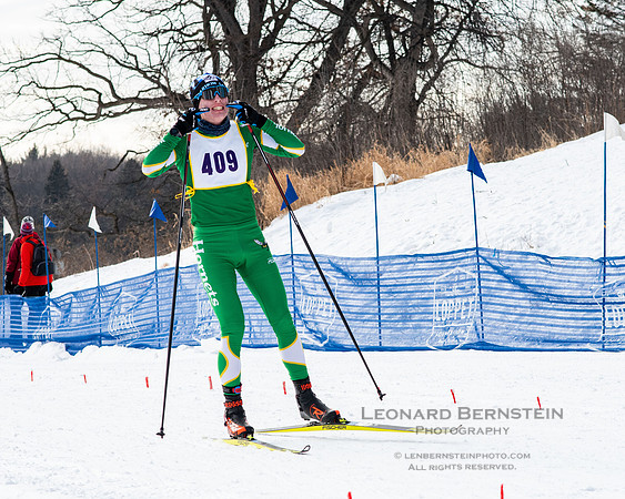 MSHSL State Section 2 Nordic Ski Championships, Theodore Wirth Park, Minneapolis, MN. 7 February  2022.