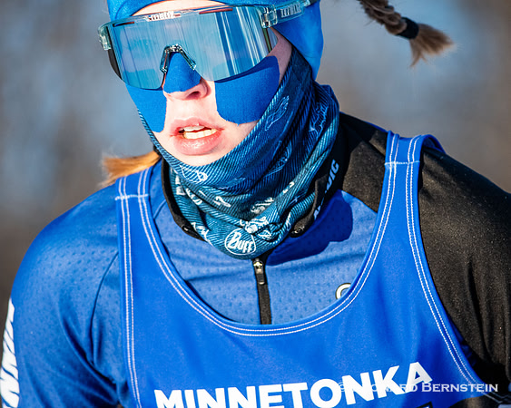 MSHSL Lake Conference Nordic Ski (Varsity, JV) meet, Hyland Lake Park, Bloomington, MN. 27 January 2022.