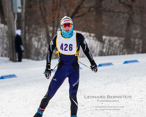 MSHSL State Section 2 Nordic Ski Championships, Theodore Wirth Park, Minneapolis, MN. 7 February  2022.