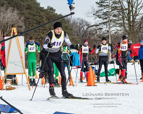 MSHSL State Section 2 Nordic Ski Championships, Theodore Wirth Park, Minneapolis, MN. 7 February  2022.