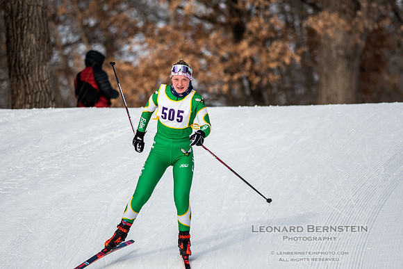 MSHSL State Section 2 Nordic Ski Championships, Theodore Wirth Park, Minneapolis, MN. 7 February  2022.