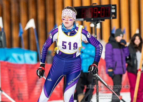 MSHSL State Section 2 Nordic Ski Championships, Theodore Wirth Park, Minneapolis, MN. 7 February  2022.