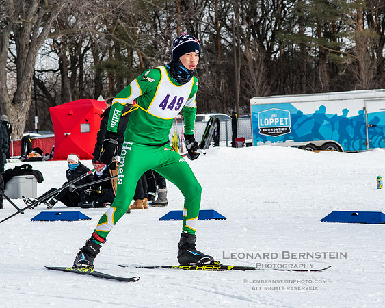 MSHSL State Section 2 Nordic Ski Championships, Theodore Wirth Park, Minneapolis, MN. 7 February  2022.