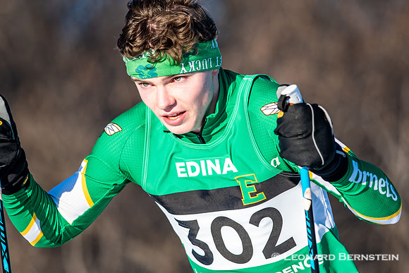 MSHSL Lake Conference Nordic Ski (Varsity, JV) meet, Hyland Lake Park, Bloomington, MN. 27 January 2022.