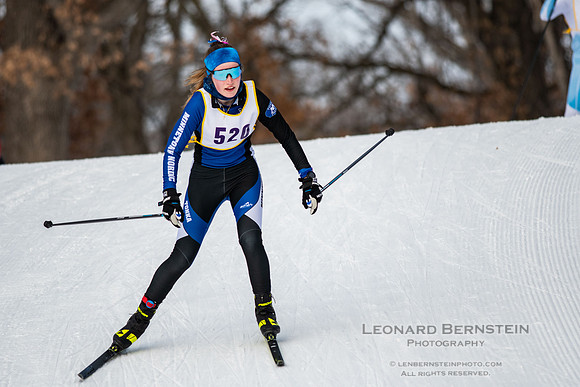 MSHSL State Section 2 Nordic Ski Championships, Theodore Wirth Park, Minneapolis, MN. 7 February  2022.