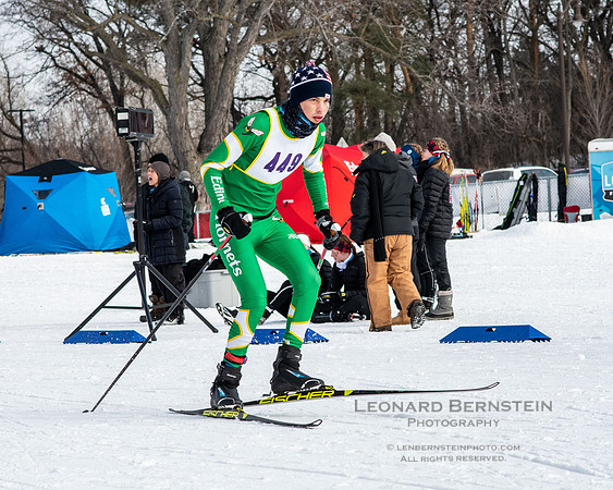 MSHSL State Section 2 Nordic Ski Championships, Theodore Wirth Park, Minneapolis, MN. 7 February  2022.